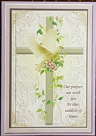 Cross and Dove Pyramid Sympathy Card by Giselle Topper