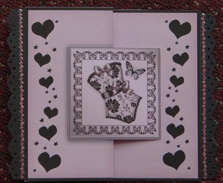 Elegant Boudoir No-hole Fold Back Card by Giselle Topper