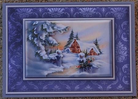 Christmas Snow Scene Quick Card by Giselle Topper