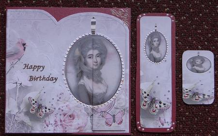 Vintage Lady Bookmark Card by Giselle Topper