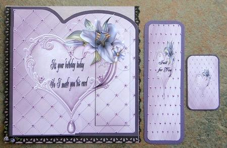 Lavender Iris Bookmark Card by Giselle Topper