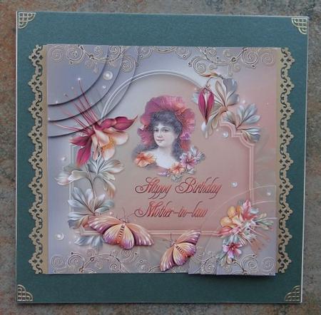 Happy Birthday Mother-in-law 6x6 by Giselle Topper