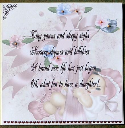 8x8 Baby Girl Insert by Giselle Topper