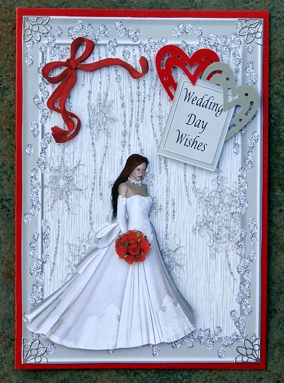 Wedding Day Wishes A5 Card Front by Giselle Topper