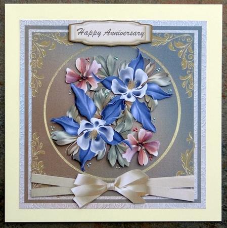 Beautiful Autumn Flowers on a Round Mat by Giselle Topper