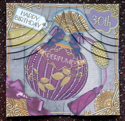Amethyst Perfume 30th Birthday 8in Round Corner Stacker Kit by Giselle Topper