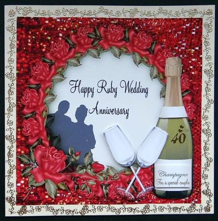 Champagne and Ruby Roses by Giselle Topper