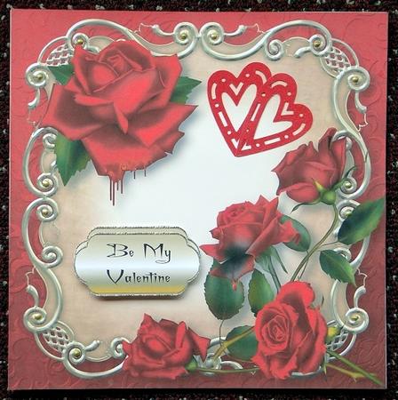 Gothic Dread Roses Floral Plaque - Square by Giselle Topper