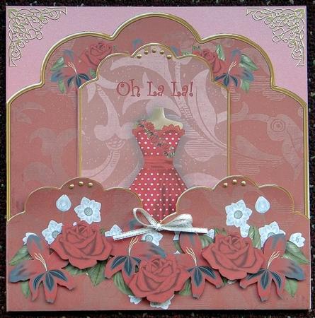 Red Dotty Oh La La Scallop Fashion Tag Cf Mini Kit by Giselle Topper