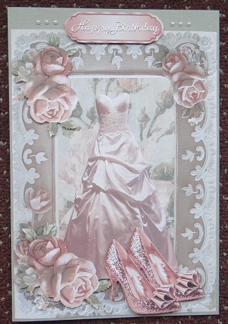 Pink Party Dress with Sparkle Shoes in Rose Frame by Giselle Topper