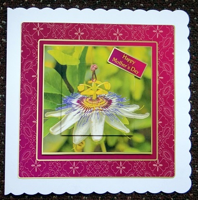 Passion Flower Mother's Day or Birthday Quick Card by Giselle Topper