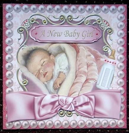 Sweet Baby Girl Sleeping, in Pearl Frame 8x8 by Giselle Topper
