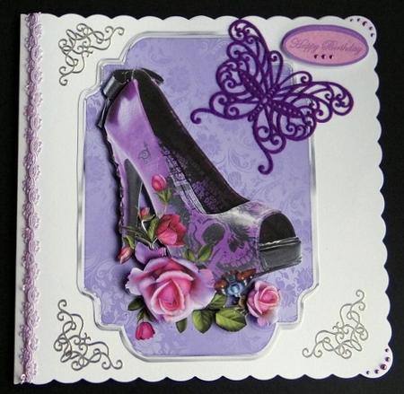Mauve Floral Shoe by Giselle Topper