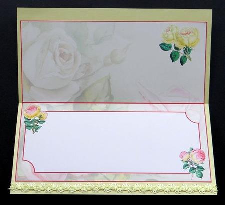 Pink & Yellow Tea Roses Insert by Giselle Topper
