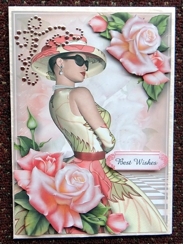 Vintage Beauty with Pink Edwardian Roses by Giselle Topper
