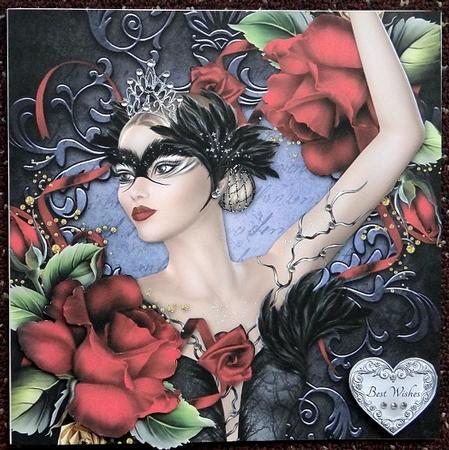 Ballerina and Red Roses by Giselle Topper