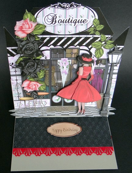 Shopping in Paris Female Card by Giselle Topper