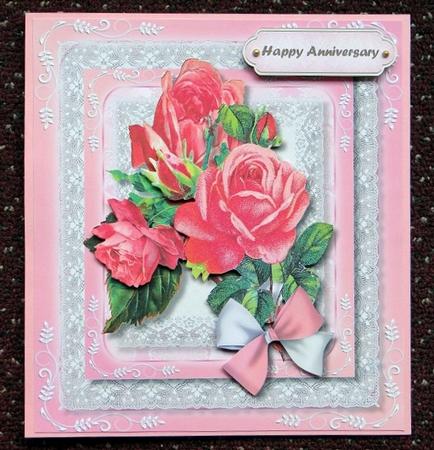 Beautiful Roses on Gorgeous Lace  by Giselle Topper