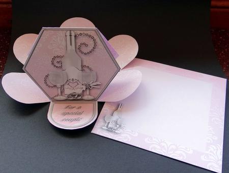 Pink Damask Wedding Hexagon Petal Mini Kit by Giselle Topper