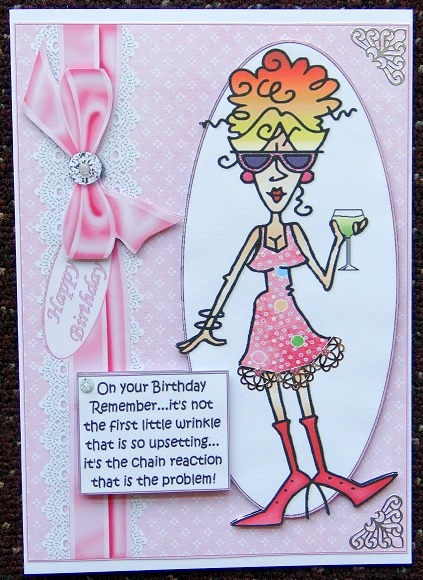 Rita Gets Her First Wrinkle Quick Card by Giselle Topper