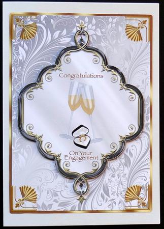 Engagement Champagne Glasses by Giselle Topper
