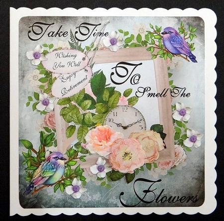 Take Time to Smell the Flowers Card Topper & Decoupage by Giselle Topper