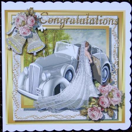 Beautiful Wedding Wishes with Roses  by Giselle Topper