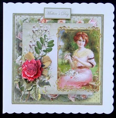 Plucking Daisy Flowers Card with Decoupage by Giselle Topper