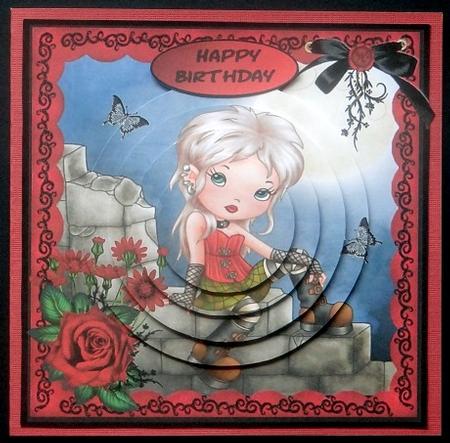 Cute Gothic Girl Py by Giselle Topper