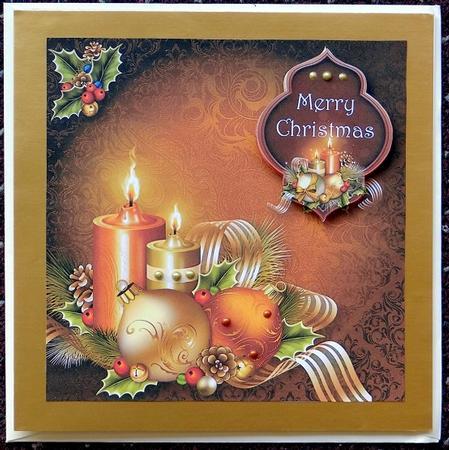 Golden Christmas Candles by Giselle Topper