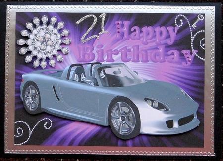 Sparkling Diamonds with Silver Car A4 by Giselle Topper