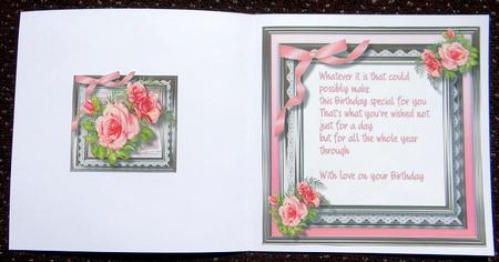 Iincert with Verse Beautiful Soft Pink Roses  by Giselle Topper