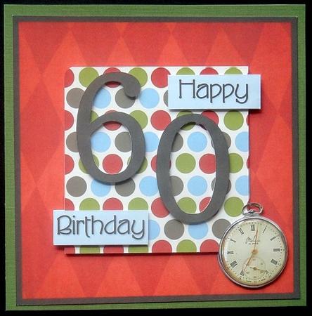 Male Polka - 60th Birthday Card by Giselle Topper