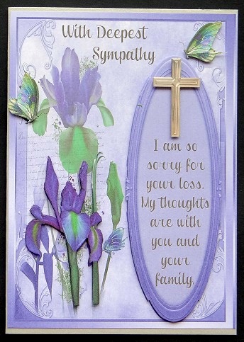 Beautiful Irises with Sympathy by Giselle Topper