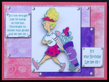 Milly Plays Golf for Her Birthday by Giselle Topper