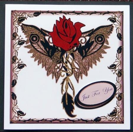 Gothic Rose Angel 7x7 Topper by Giselle Topper