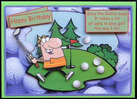 Gary the Golfer by Giselle Topper