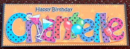 Large Dl Birthday Chantelle Celebrations 3D Decoupage by Giselle Topper