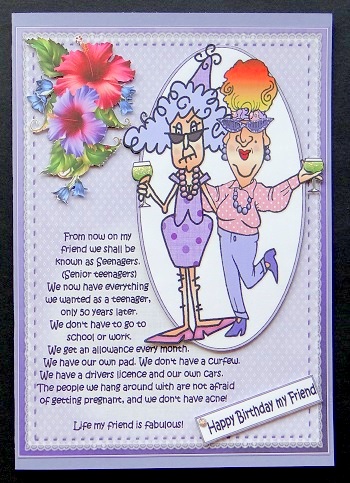 Stella and Edna Senior Teens Quick Card by Giselle Topper