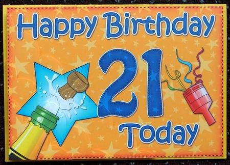 5x7 21st Birthday Champagne Scallop Corner by Giselle Topper