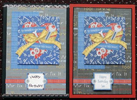 Male Tool Themed Birthday Card Topper by Giselle Topper