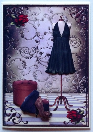 Insert for Cup509579_936 Red Roses& Butterflies by Gitte Jensen