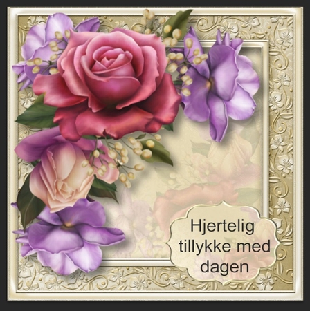 Antique Belle Roses 8x8 Quick Topper by Gitte Jensen