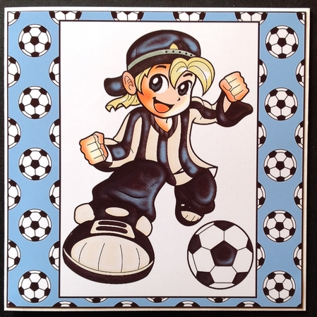 Football Crazy! Card Front Kit by Gitte Jensen