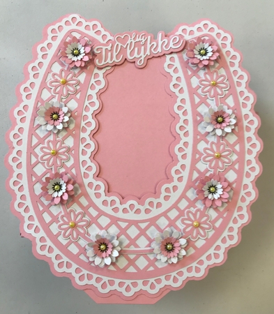Bridal / Bride Wedding Horseshoe - Lattice and Daisies by Gitte Jensen