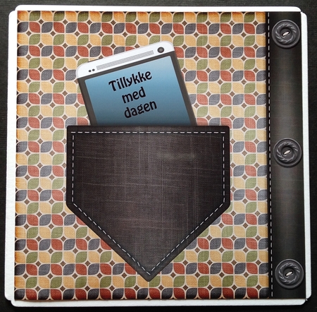 Smartphone Male Card topper 911 by Gitte Jensen