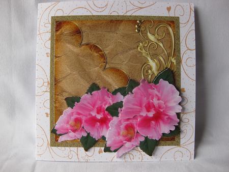 Just for You Beautiful Pink Flowers Card Kit by Gitte Jensen