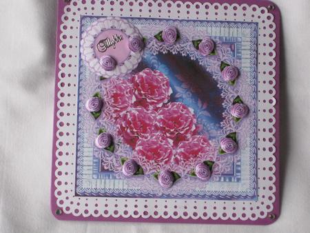 Ruffled Pink Roses and Lots of Lace by Gitte Jensen