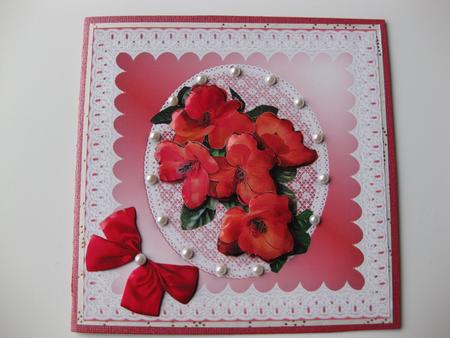 Flowers and Lace - Red Magnolias by Gitte Jensen