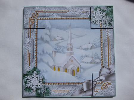 New Church Snow 8inch Picture Sheet by Gitte Jensen